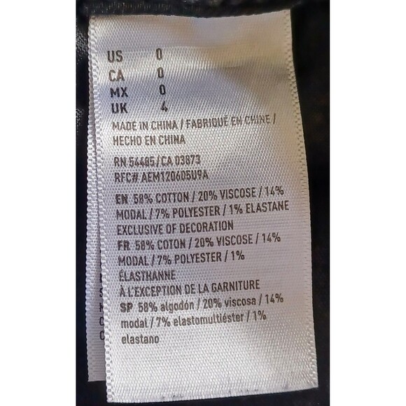 American Eagle Denim Shorts Sz 0 High Rise Shortie Distressed Thrashed Damaged - Picture 9 of 12